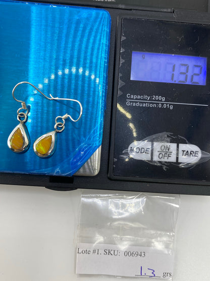 Aretes de Plata con Ópalo de Fuego — Taxco 925 — foto 6