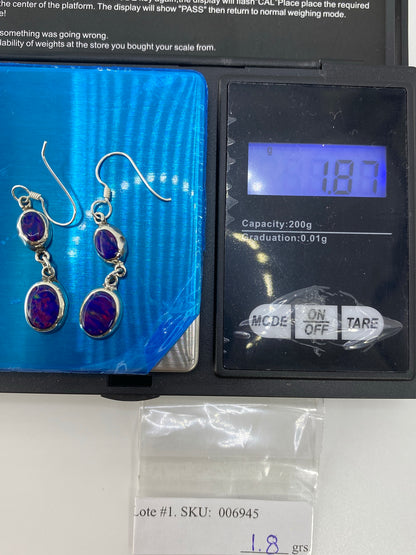 Aretes de Plata Ópalo de Fuego Multicolor — Taxco 925 — foto 6
