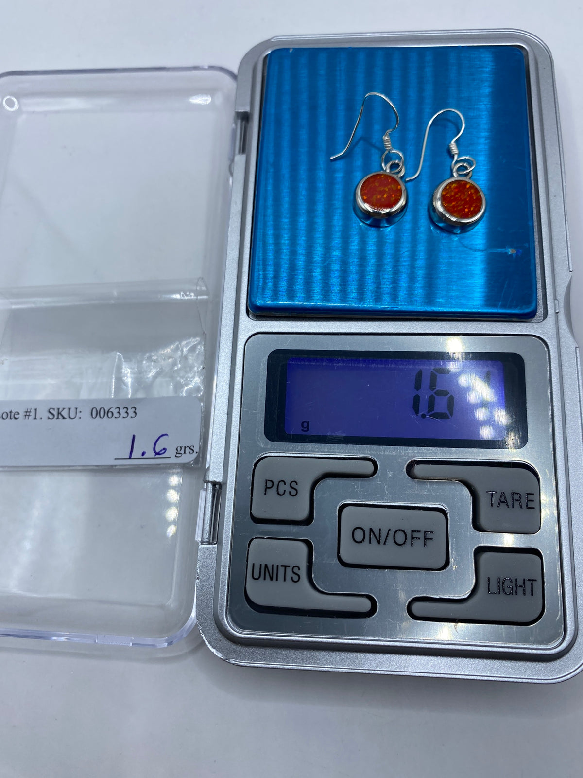 Aretes de Plata con Ópalo de Fuego — Taxco 950 — foto 6