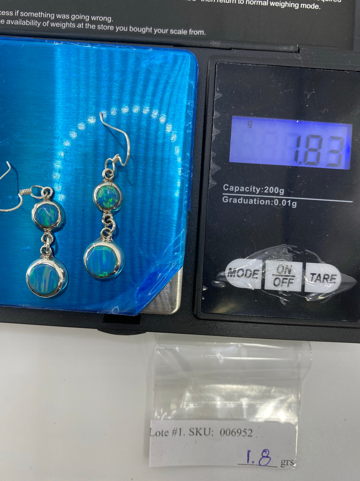 Aretes de Plata con Ópalo de Fuego — Taxco 925 — foto 6