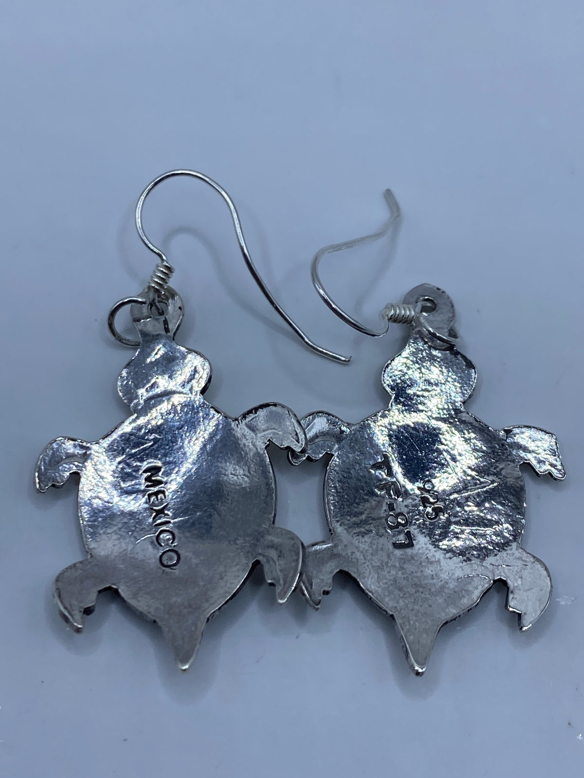 Aretes Tortuga Plata 925 Verde — Taxco — foto 5