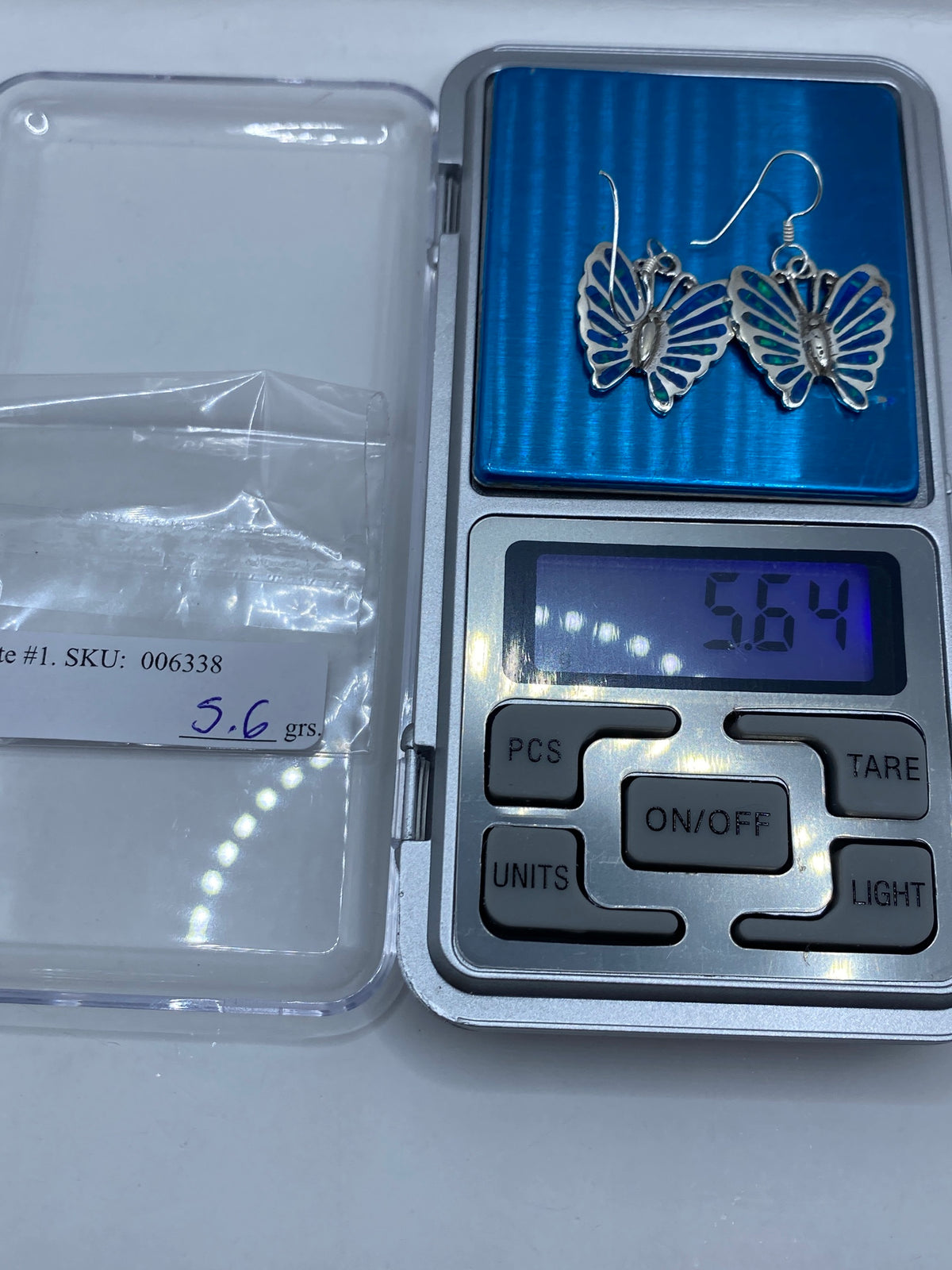 Aretes Plata Ópalo de Fuego Azul — Taxco 925 — foto 6