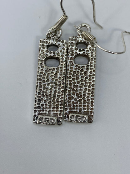 Aretes Plata 950 Opalo de Fuego Prehispánico — Taxco — foto 5