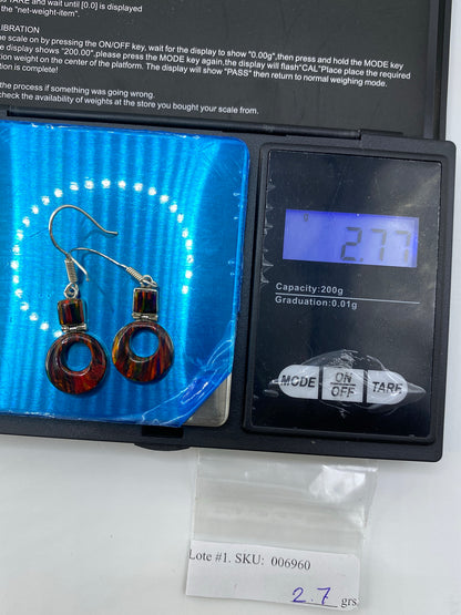 Aretes de Plata Ópalo de Fuego — Taxco 950 — foto 6