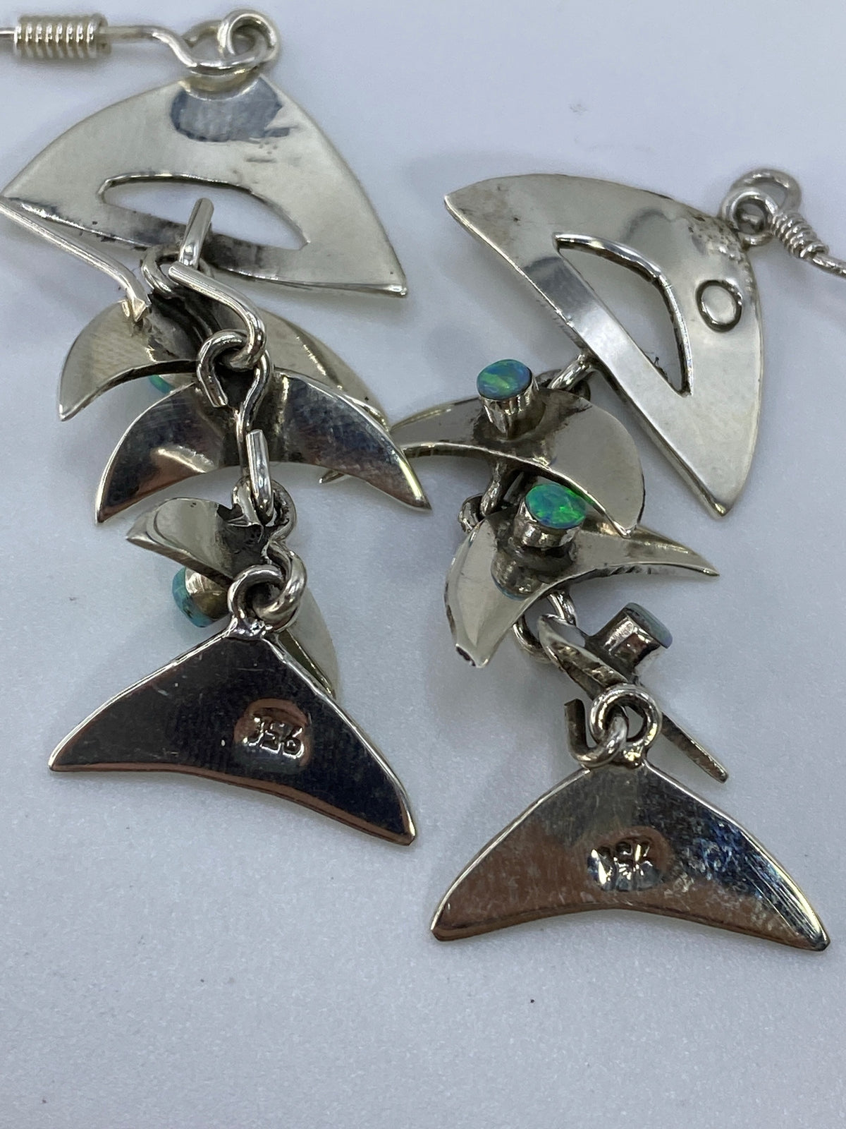 Aretes Largos Ópalo de Fuego — Plata 950 Taxco — foto 5
