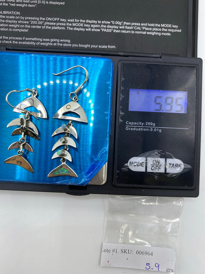 Aretes Largos Ópalo de Fuego — Plata 950 Taxco — foto 6