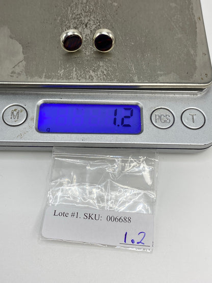 Aretes de Plata Ópalo de Fuego Morado — Taxco 925 — foto 6
