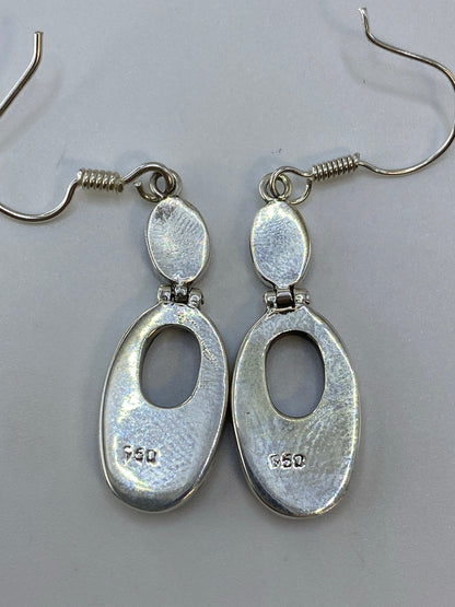 Aretes de Plata Opalo de Fuego Verde — Taxco 950 — foto 5