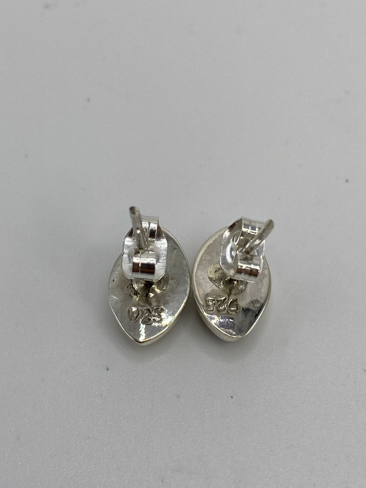 Aretes de Plata con Opalo de Fuego Azul — Taxco — foto 5