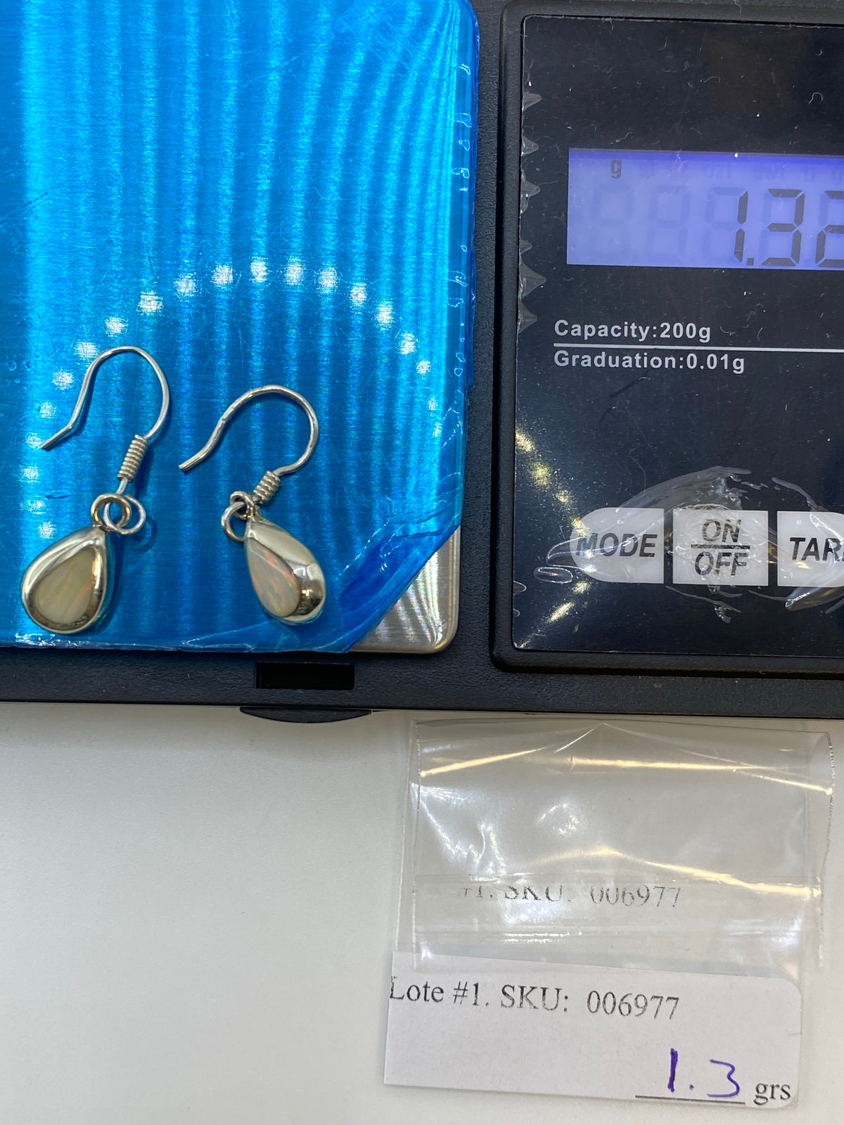 Aretes de Plata con Ópalo de Fuego — Taxco 925 — foto 6