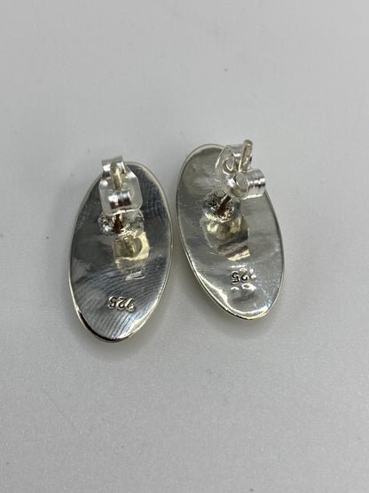 Aretes de Plata con Ópalo de Fuego Morada — Taxco 925 — foto 5