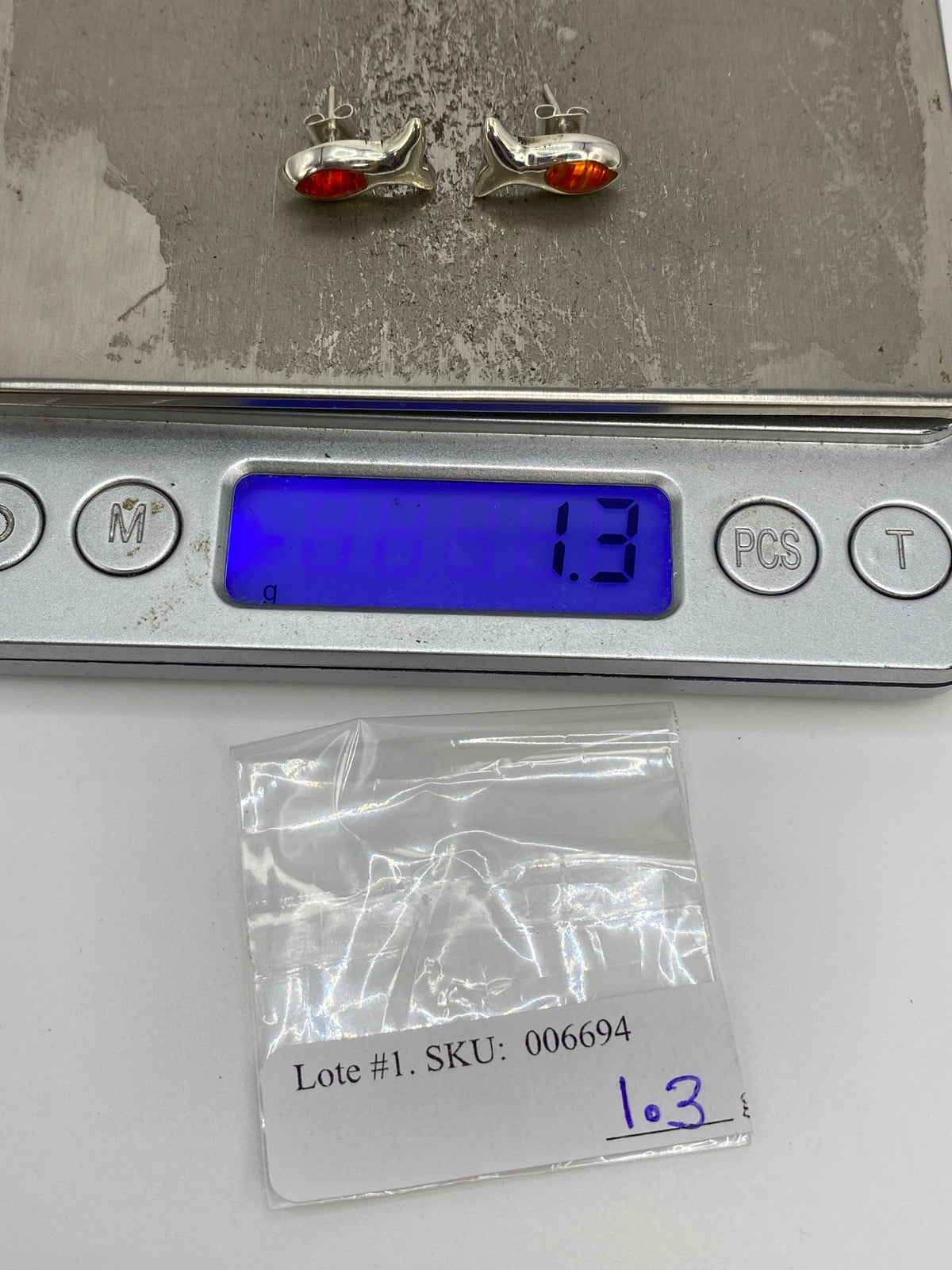 Aretes Plata Ópalo de Fuego — Taxco 925 — foto 6
