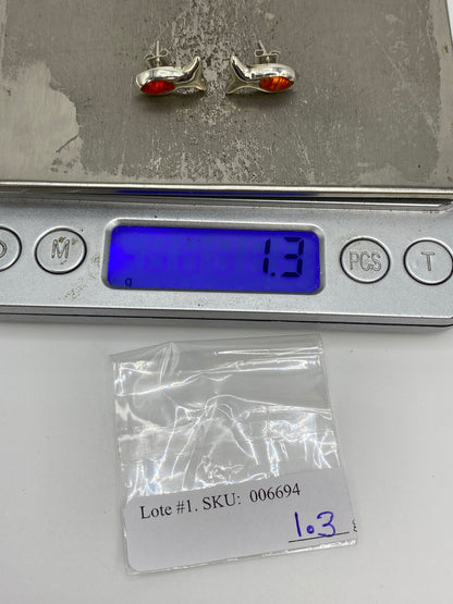 Aretes Plata Ópalo de Fuego — Taxco 925 — foto 6