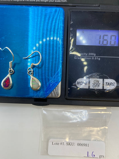 Aretes de Plata con Ópalo de Fuego — Taxco 925 — foto 6