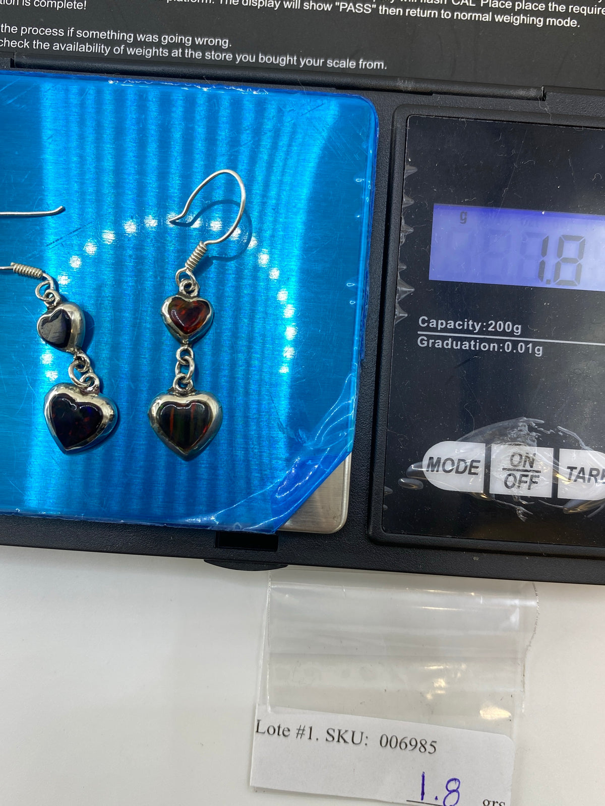 Aretes Plata Ópalo de Fuego — Taxco 925 — foto 6
