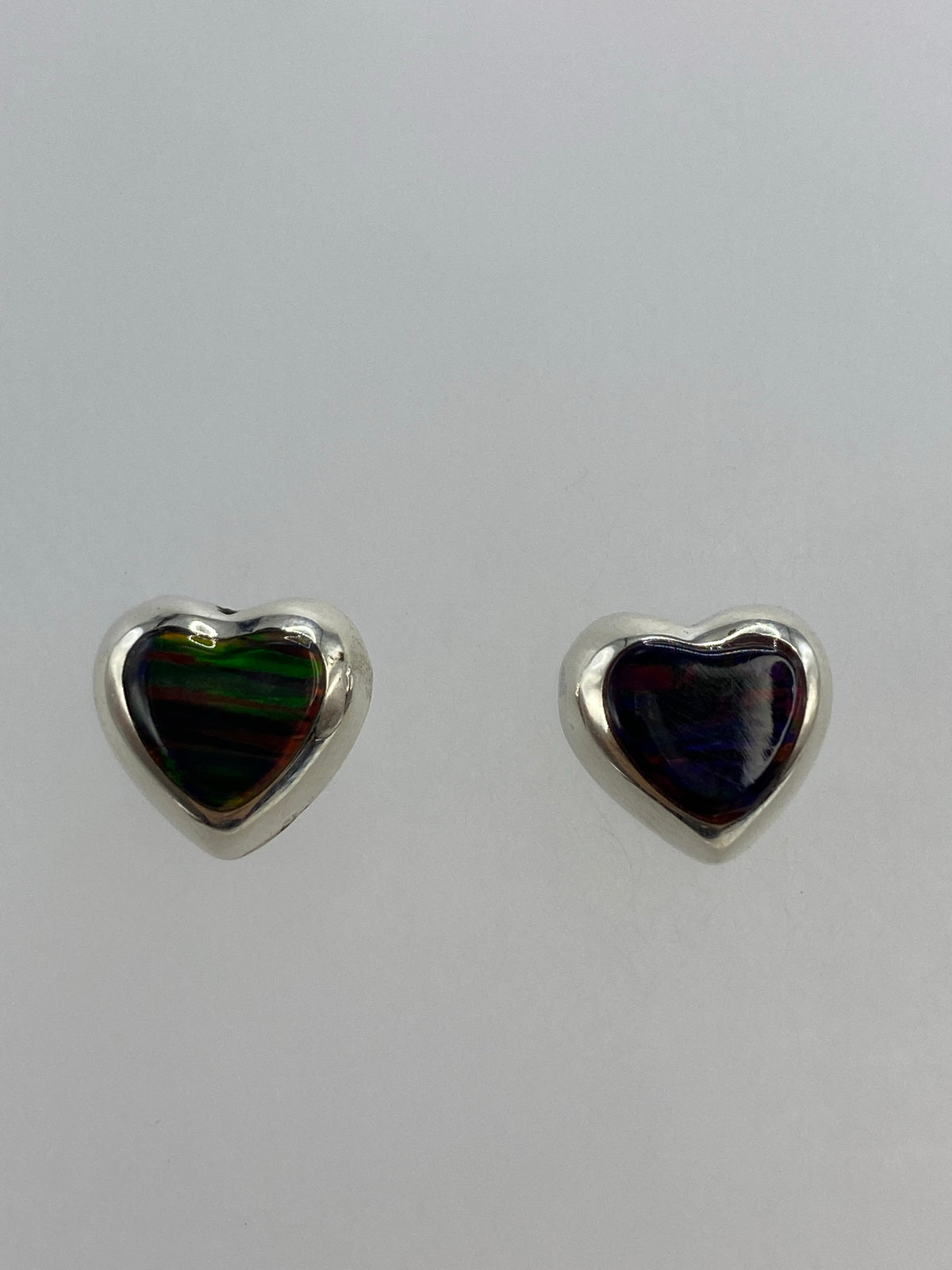 Par de aretes de plata 925 con Ópalo de Fuego engastado, vista frontal