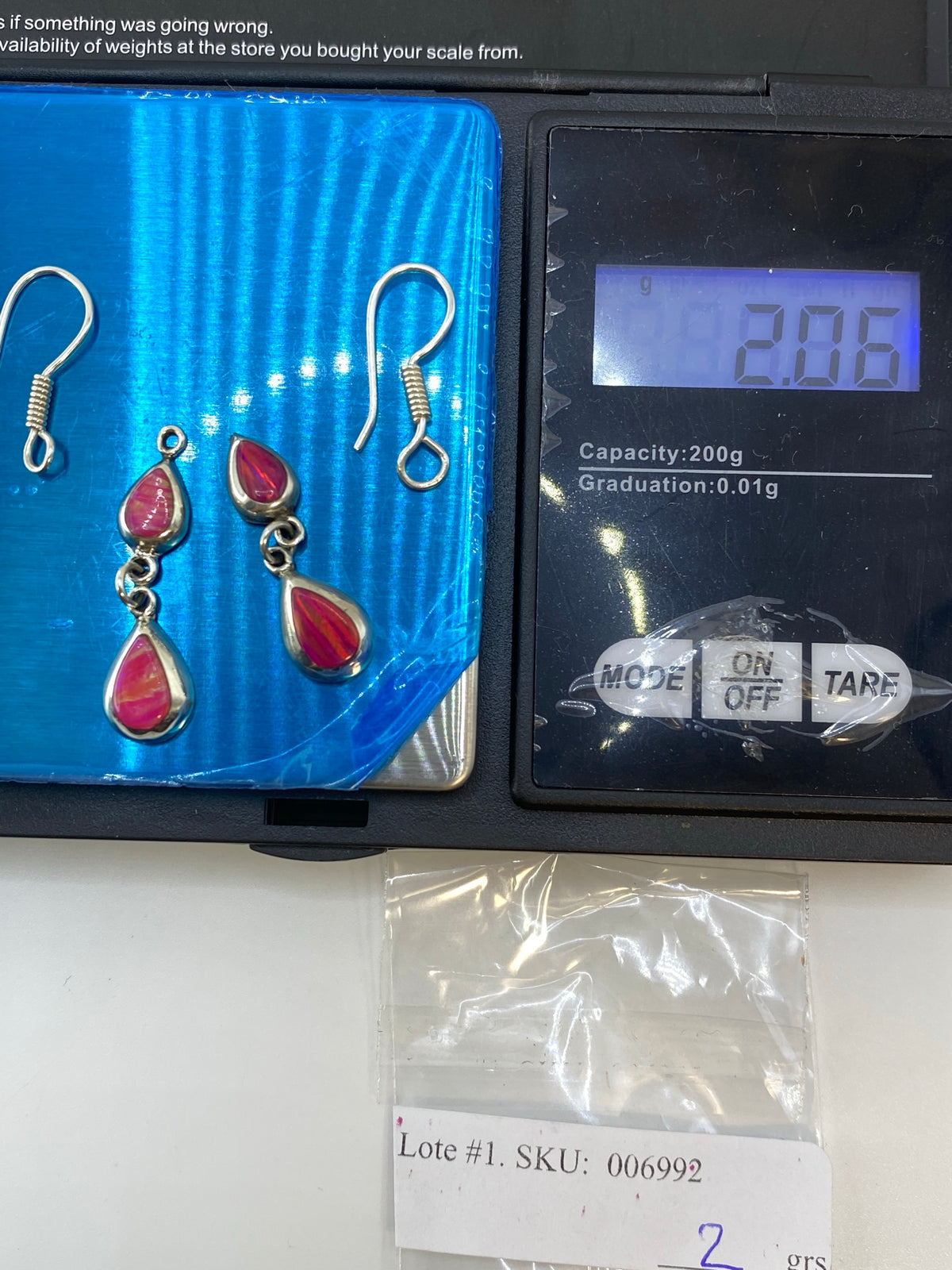 Aretes de Plata Ópalo de Fuego Rosa — Taxco 925 — foto 6