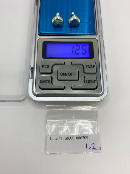 Aretes de Plata con Opalo de Fuego — Taxco 925 — foto 6