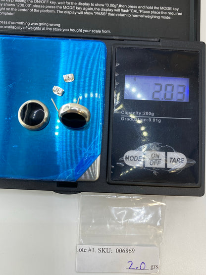 Aretes Plata 925 con Piedra Negra — Taxco — foto 6