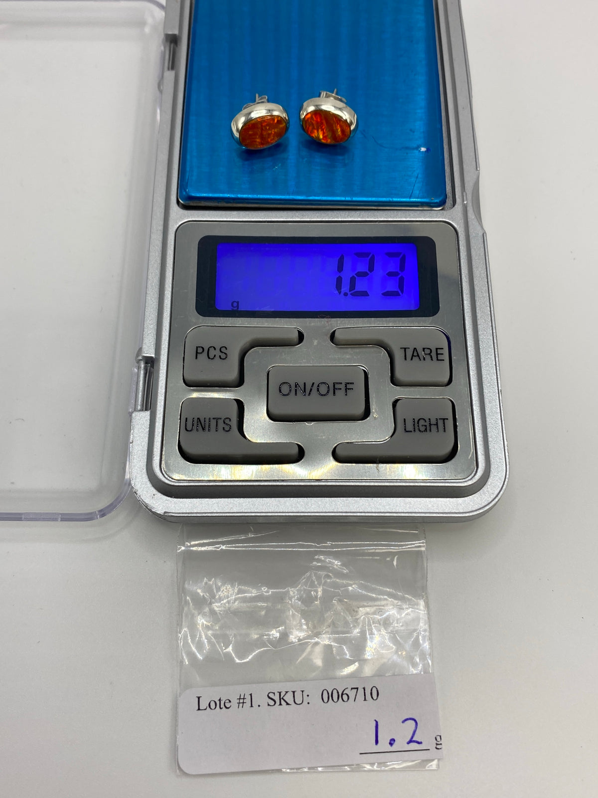 Aretes de Plata con Opalo de Fuego — Taxco 925 — foto 6