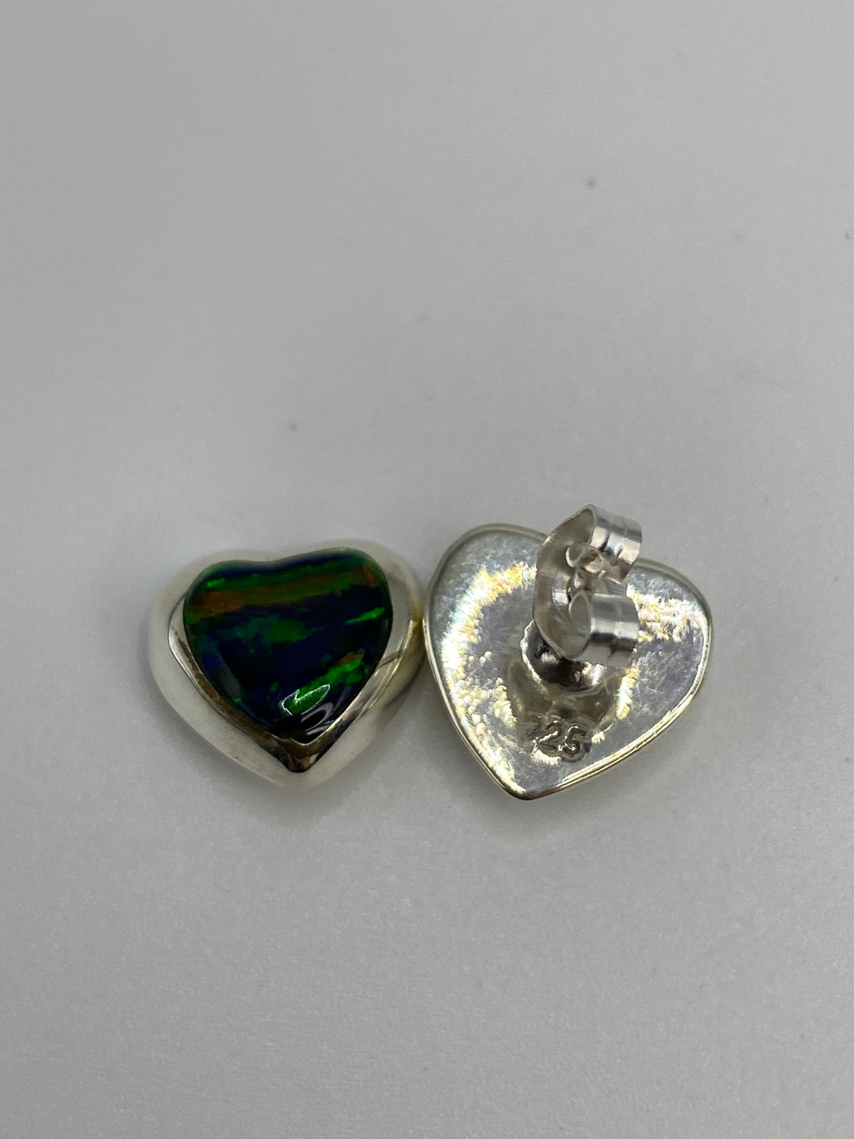 Aretes Plata Ópalo de Fuego Verde — Taxco 925 — foto 5