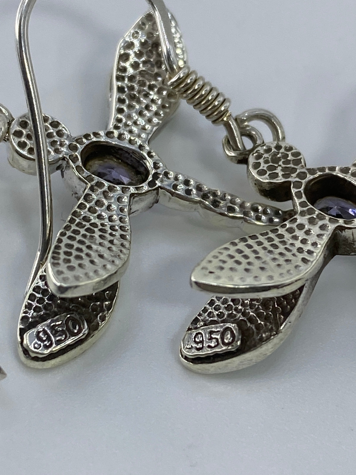 Aretes Libelula Plata 950 Opalo de Fuego Verde — foto 5