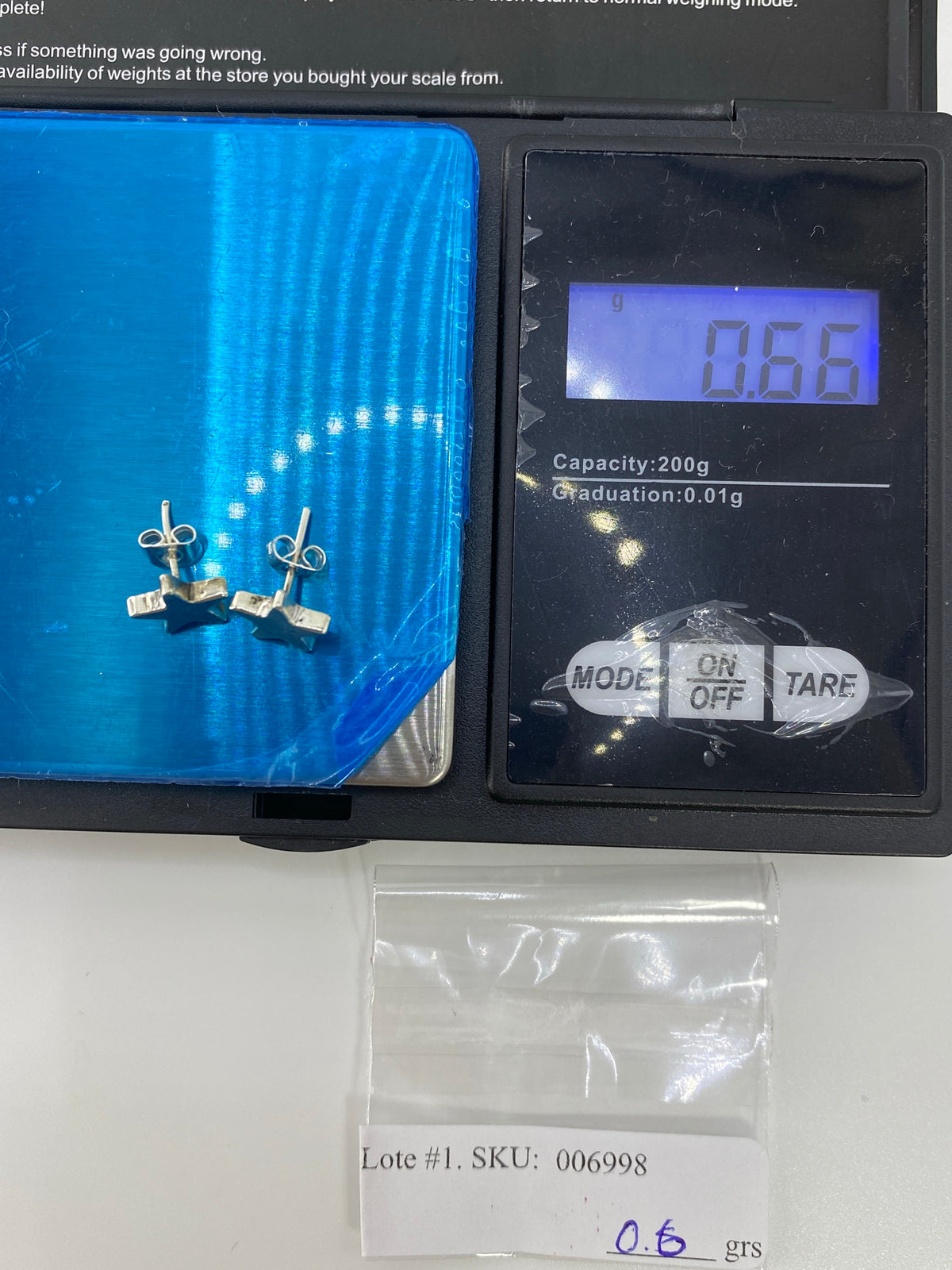 Aretes de Plata Estrella Cartoneada — Taxco 925 — foto 6