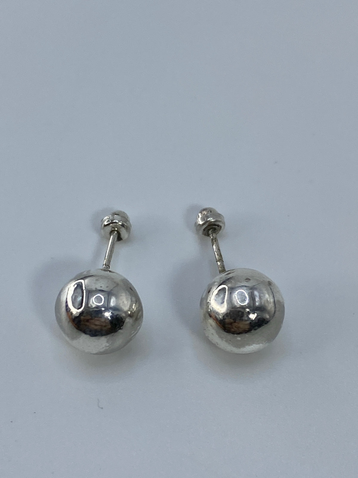 Aretes Bolita Plata 925 Cartoneado — Taxco — foto 5
