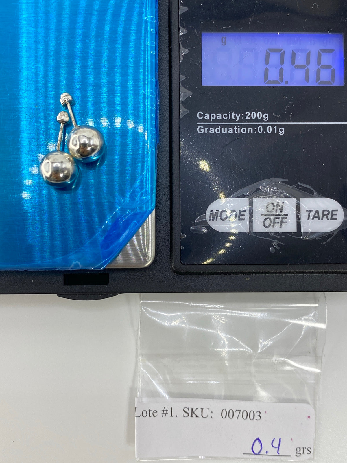 Aretes Bolita Plata 925 Cartoneado — Taxco — foto 6