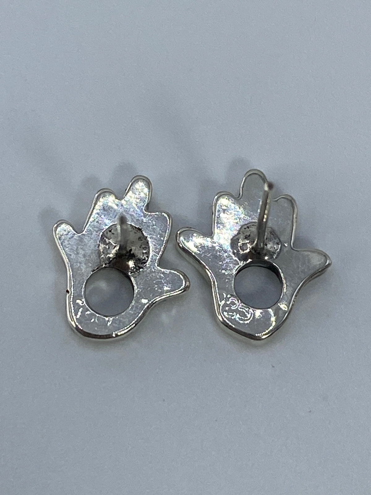 Aretes de Plata Cartoneado Hamsa — Taxco 925 — foto 5