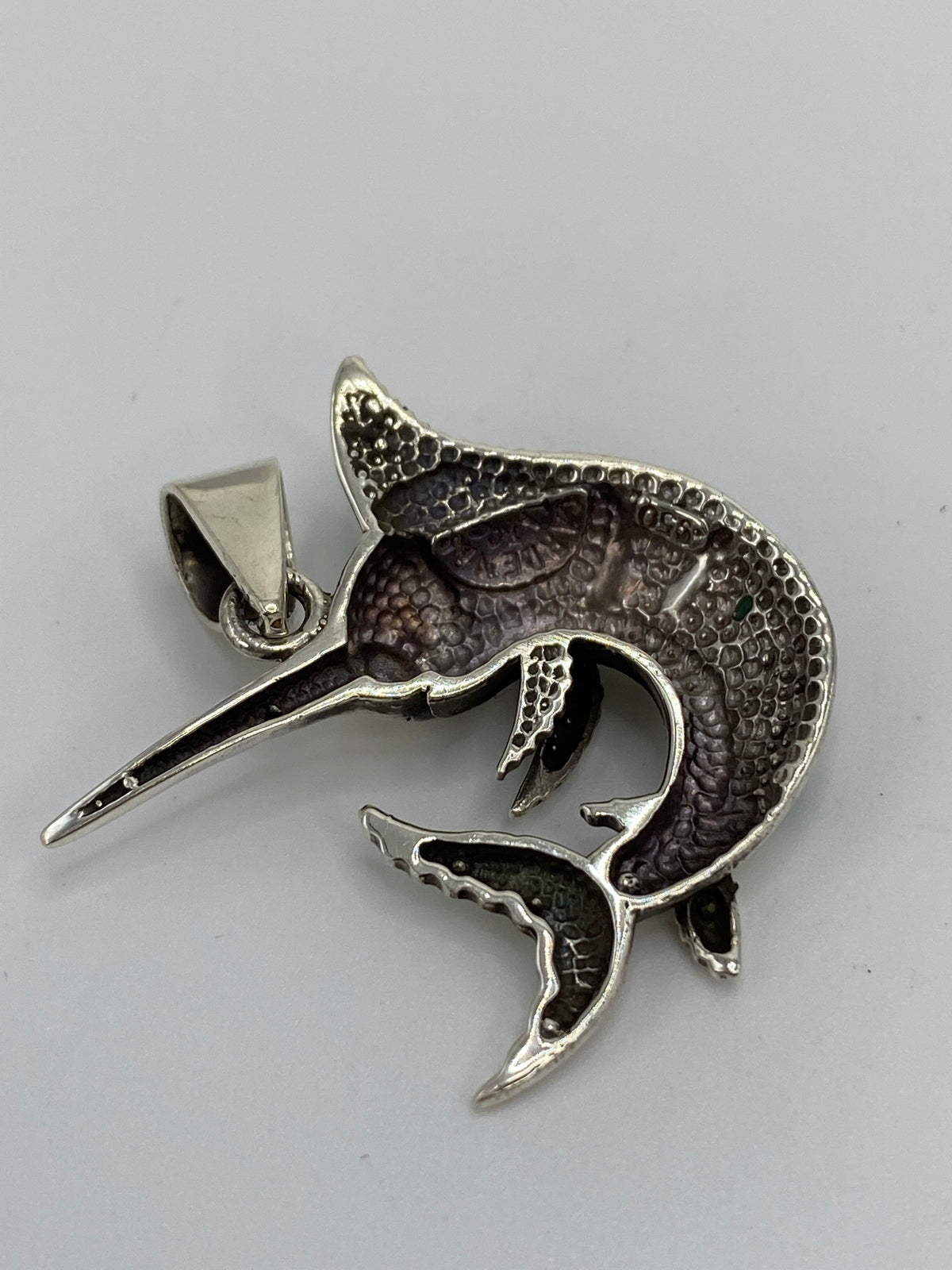 Dije Marlin Plata 950 Ópalo de Fuego Azul — Taxco — foto 5