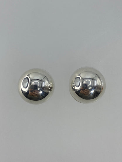 Par de aretes de plata cartoneado de Taxco, minimalistas, 1.3 cm de largo