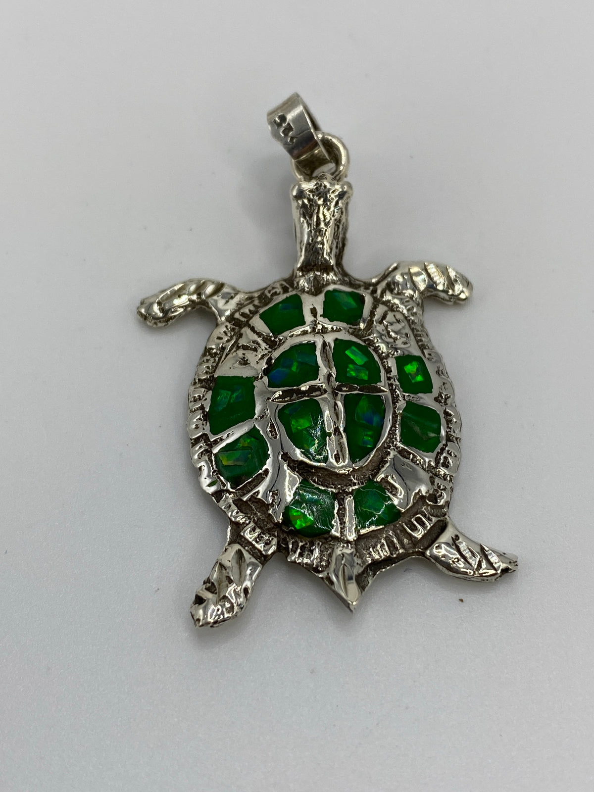Dije Tortuga Plata 925 con Ópalo Verde — Taxco — foto 5