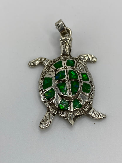 Dije Tortuga Plata 925 con Ópalo Verde — Taxco — foto 5