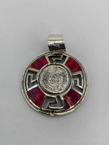 Dije Plata Prehispánico Ópalo de Fuego Rosa — Taxco 925 — foto 5