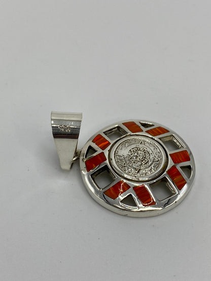 Dije Plata Ópalo de Fuego Naranja — Taxco 925 — foto 5