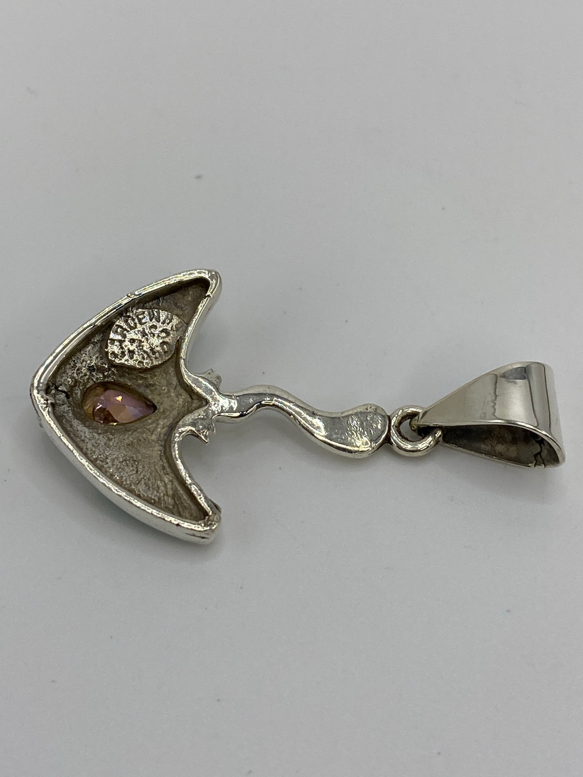 Dije Plata Ópalo de Fuego Verde — Alas Taxco 950 — foto 5
