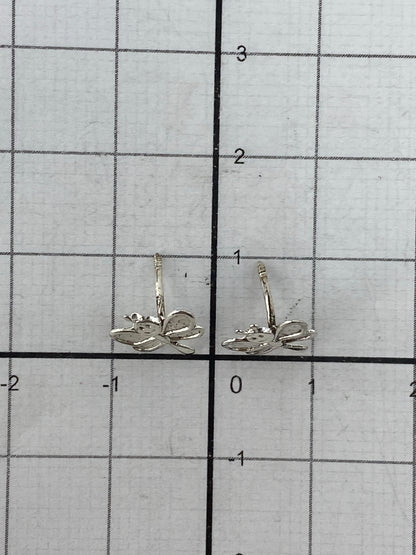 Aretes de plata cartoneado libélula en caja de presentación