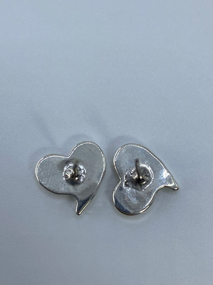 Aretes Corazón Plata Cartoneado — Taxco 925 — foto 5