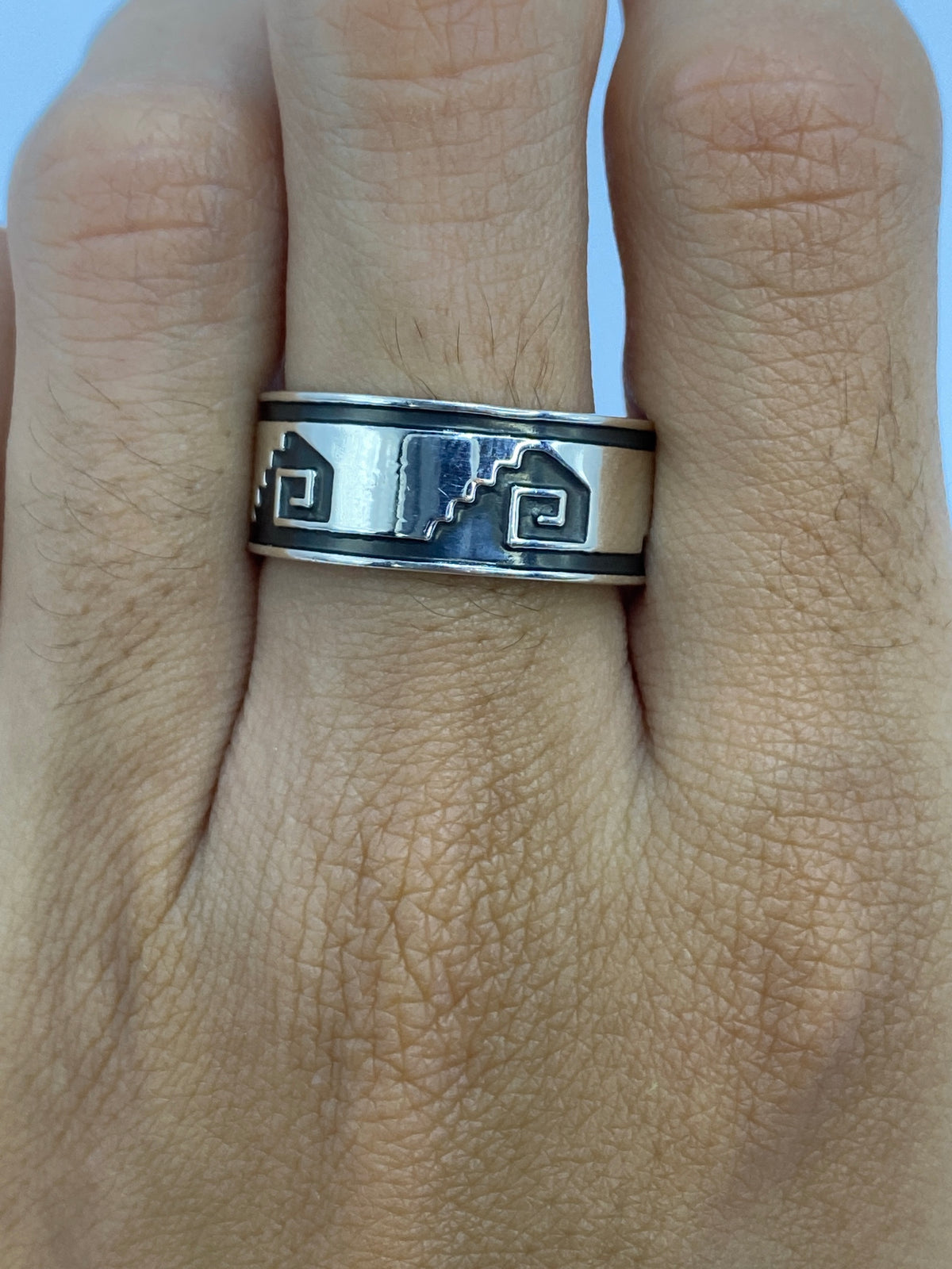 Anillo de Plata Repujado Prehispánico — Taxco 925 — foto 5