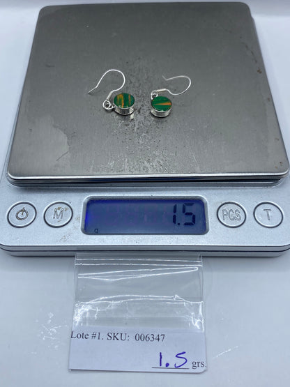 Aretes Plata Ópalo de Fuego Verde — Taxco 950 — foto 6