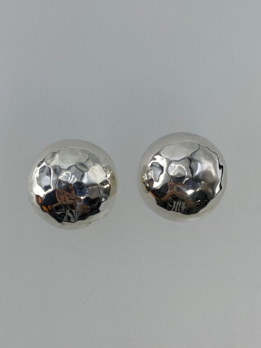 Par de aretes de plata 925 cartoneado, esferas minimalistas de 2 cm
