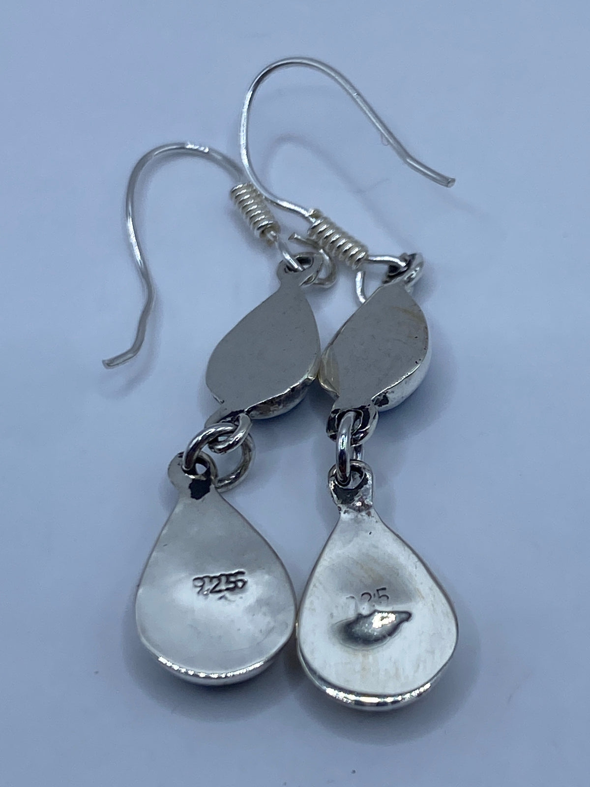 Aretes de Plata con Opalo de Fuego Azul — Taxco 925 — foto 5