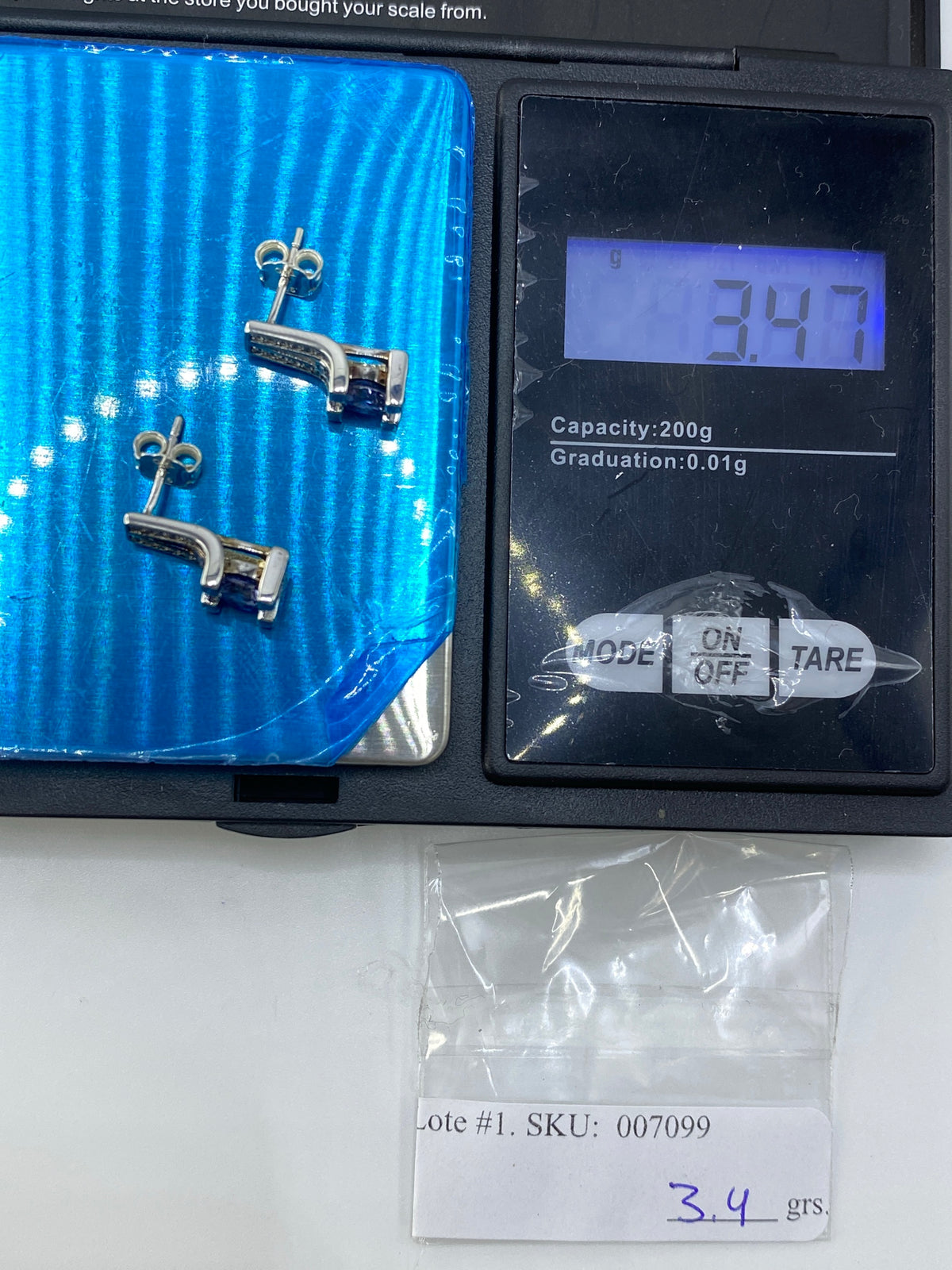 Aretes de Plata con Circonia Morada — Taxco 925 — foto 6