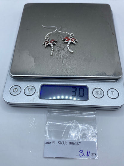 Aretes Palmera Ópalo de Fuego — Plata 950 Taxco — foto 6