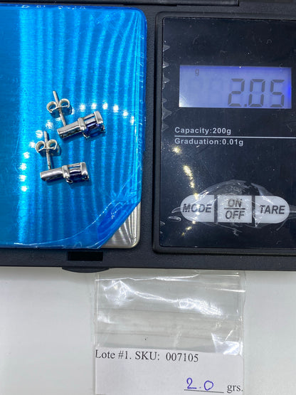 Aretes de Plata con Circonia Azul — Taxco 925 — foto 6