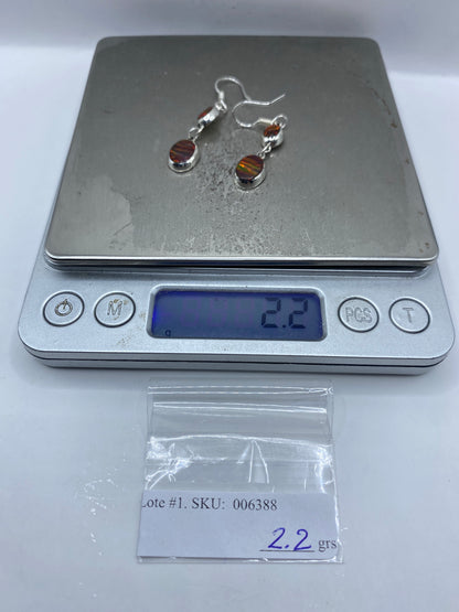 Aretes de Plata Ópalo de Fuego — Taxco 925 — foto 6