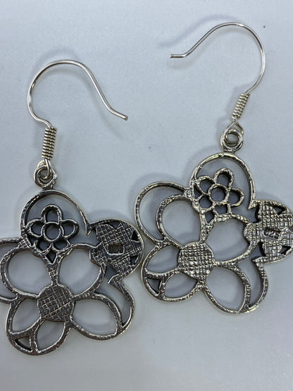 Aretes Florales de Plata 925 Calados — Taxco — foto 5