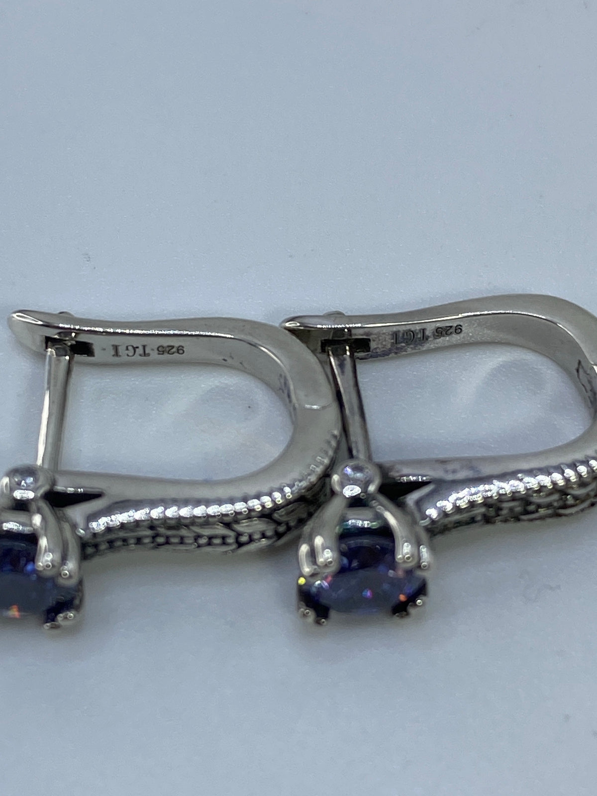 Aretes de Plata con Circonia Azul — Taxco 925 — foto 5