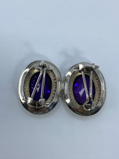Aretes de Plata 925 con Circonia Morada — Taxco — foto 5